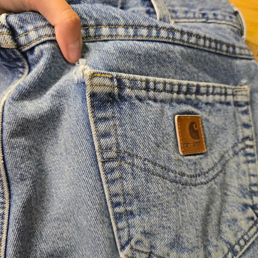 Carhartt Flannel Lined Jeans Mens Size 34 x 34